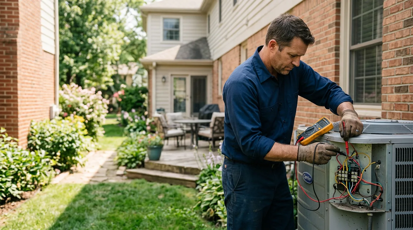 HVAC technician working near South Saint Paul, MN